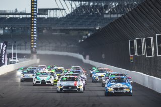#35 Mercedes-AMG GT4 of Michai Stephens and Colin Mullan, Conquest Racing West, Silver, Pirelli GT4 America, SRO, Indianapolis Motor Speedway, Indianapolis, IN, USA, October 2021 | Fabian Lagunas/SRO