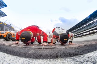#35 Mercedes-AMG GT4 of Michai Stephens and Colin Mullan, Conquest Racing West, Silver, Pirelli GT4 America, SRO, Indianapolis Motor Speedway, Indianapolis, IN, USA, October 2021 | SRO Motorsports Group
