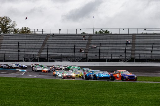 #119 BMW M4 GT4 of Sean Quinlan and Tom Dyer, Stephen Cameron Racing, Pro-Am, Pirelli GT4 America, SRO, Indianapolis Motor Speedway, Indianapolis, IN, USA, October 2021
 | Sarah Weeks/SRO             