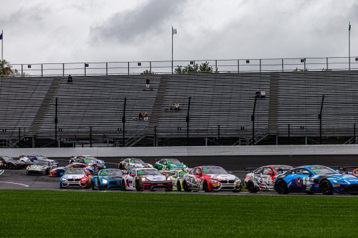 #34 BMW M4 GT4 of James Walker and Bill Auberlen, BimmerWorld Racing, Pro_am, Pirelli GT4 America, SRO, Indianapolis Motor Speedway, Indianapolis, IN, USA, October 2021
 | Sarah Weeks/SRO             