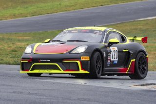 #120 Porsche 718 Cayman GT4 RS Clubsport of Adam Adelson, Premier Racing, GT America Powered by AWS, GT4, SRO America, Sonoma Raceway, Sonoma, CA, April  2022.
 | Brian Cleary/SRO
