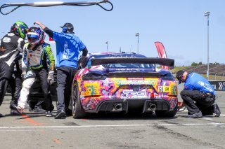 #66 Porsche 718 Cayman GT4 RS Clubsport of Derek DeBoer and Jason Alexandris, The Racers Group, GT4 America, Am, SRO America, Sonoma Raceway, Sonoma, CA, April  2022.
 | Brian Cleary/SRO
