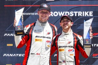 #34 Mercedes-AMG GT4 of Gavin Sanders and Michai Stephens, Conquest Racing/WF Motorsports, GT4 America, Silver, SRO America, Sonoma Raceway, Sonoma, CA, April  2022.
 | Brian Cleary/SRO