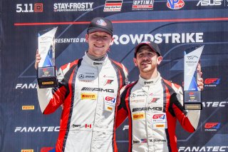 #34 Mercedes-AMG GT4 of Gavin Sanders and Michai Stephens, Conquest Racing/WF Motorsports, GT4 America, Silver, SRO America, Sonoma Raceway, Sonoma, CA, April  2022.
 | Brian Cleary/SRO