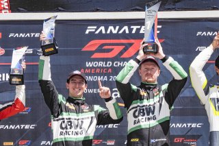 #18 Porsche 718 Cayman GT4 RS Clubsport of Eric Filgueiras and Steven McAleer, RS1, GT4 America, Pro-Am, SRO America, Sonoma Raceway, Sonoma, CA, April  2022.
 | Brian Cleary/SRO