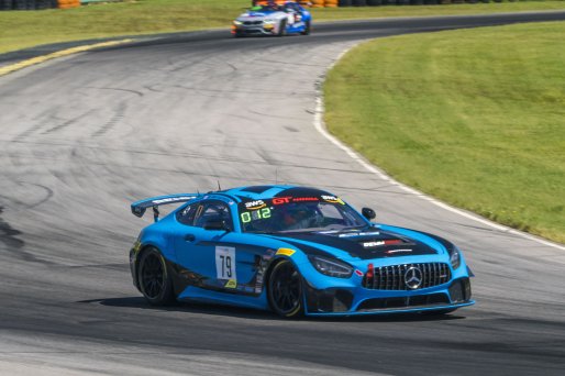 #79 Mercedes-AMG GT4 of Chris Gumprecht, RENNtech Motorsports, GT America Powered by AWS, GT4, SRO America, VIR, Virginia International Rcaeway, Alton, Virginia, June 2022.
 | SRO Motorsports Group