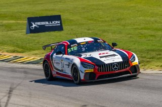 #34 Mercedes-AMG GT4 of Gavin Sanders and Michai Stephens, Conquest Racing/WF Motorsports, GT4 America, Silver, SRO America, VIR, Virginia International Rcaeway, Alton, Virginia, June 2022.
 | SRO Motorsports Group