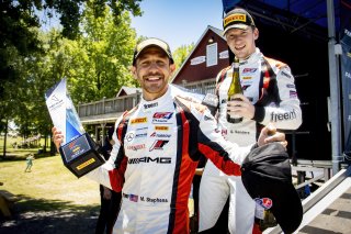 #34 Mercedes-AMG GT4 of Gavin Sanders and Michai Stephens, Conquest Racing/WF Motorsports, GT4 America, Silver, SRO America, VIR, Virginia International Rcaeway, Alton, Virginia, June 2022.
 | Brian Cleary/SRO