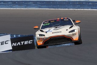 #8 Aston Martin Vantage AMR GT4 of Elias Sabo and Andy Lee, Flying Lizards Motorsports, GT4 America, Pro-Am, SRO America, Watkins Glen International raceway, Watkins Glen, NY, July 2022..
 | Brian Cleary/SRO