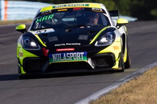 #47 Porsche 718 Cayman GT4 RS Clubsport of Scott Noble and Jason Hart, NOLASPORT, GT4 America, Pro-Am, SRO America, Watkins Geln International, Watkins Glen NY, July 2022.
 | ©2022 Regis Lefebure/SRO