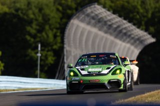 #18 Porsche 718 Cayman GT4 RS Clubsport of Eric Filgueiras and Steven McAleer, RS1, GT4 America, Pro-Am, SRO America, Watkins Geln International, Watkins Glen NY, July 2022.
 | &copy;2022 Regis Lefebure/SRO