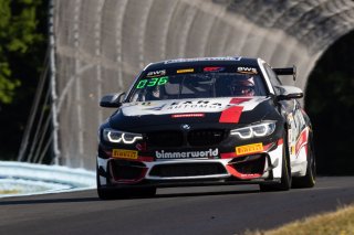 #36 BMW M4 GT4 of James Clay and Charlie Postins, BimmerWorld, GT4 America, Am, SRO America, Watkins Geln International, Watkins Glen NY, July 2022.
 | ©2022 Regis Lefebure/SRO