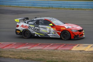 #51 BMW M4 GT4 of Austen Smith and Zack Anderson, Auto Technic Racing, GT4 America, Silver, SRO America, Watkins Glen International raceway, Watkins Glen, NY, July 2022..
 | SRO Motorsports Group