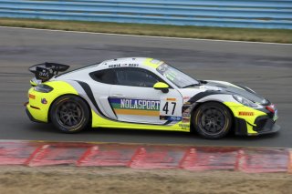 #47 Porsche 718 Cayman GT4 RS Clubsport of Scott Noble and Jason Hart, NOLASPORT, GT4 America, Pro-Am, SRO America, Watkins Glen International raceway, Watkins Glen, NY, July 2022..
 | SRO Motorsports Group