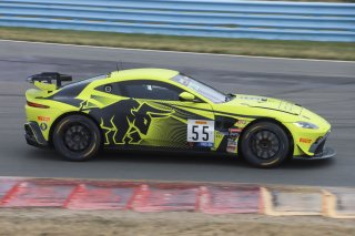 #55 Aston Martin Vantage AMR GT4 GT4 of Moisey Uretsky and Justin Piscitelli, Accelerating Performance, GT4 America, Pro-Am, SRO America, Watkins Glen International raceway, Watkins Glen, NY, July 2022..
 | SRO Motorsports Group