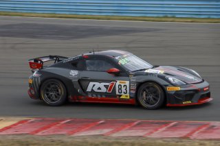 #83 Porsche718 Cayman GT4 RS Clubsport of Juan Martinez and Nelson Calle, RS1, GT4 America, Am, SRO America, Watkins Glen International raceway, Watkins Glen, NY, July 2022..
 | SRO Motorsports Group