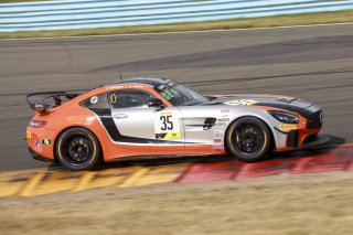 #35 Mercedes-AMG GT4 of Josh Hurley and Manny Franco, Conquest Racing, GT4 America, Silver, SRO America, Watkins Glen International raceway, Watkins Glen, NY, July 2022..
 | SRO Motorsports Group