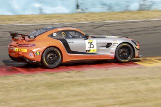 #35 Mercedes-AMG GT4 of Josh Hurley and Manny Franco, Conquest Racing, GT4 America, Silver, SRO America, Watkins Glen International raceway, Watkins Glen, NY, July 2022..
 | SRO Motorsports Group