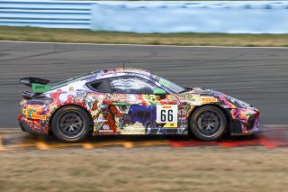#66 Porsche 718 Cayman GT4 RS Clubsport of Derek DeBoer and Jason Alexandris, The Racers Group, GT4 America, Am, SRO America, Watkins Glen International raceway, Watkins Glen, NY, July 2022..
 | SRO Motorsports Group