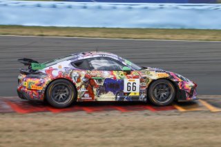 #66 Porsche 718 Cayman GT4 RS Clubsport of Derek DeBoer and Jason Alexandris, The Racers Group, GT4 America, Am, SRO America, Watkins Glen International raceway, Watkins Glen, NY, July 2022..
 | SRO Motorsports Group