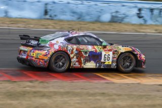 #66 Porsche 718 Cayman GT4 RS Clubsport of Derek DeBoer and Jason Alexandris, The Racers Group, GT4 America, Am, SRO America, Watkins Glen International raceway, Watkins Glen, NY, July 2022..
 | SRO Motorsports Group