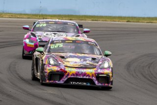 #66 Porsche 718 Cayman GT4 RS Clubsport of Derek DeBoer and Jason Alexandris, The Racers Group, GT4 America, Am, SRO America, Watkins Glen International raceway, Watkins Glen, NY, July 2022..
 | SRO Motorsports Group