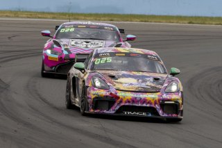 #66 Porsche 718 Cayman GT4 RS Clubsport of Derek DeBoer and Jason Alexandris, The Racers Group, GT4 America, Am, SRO America, Watkins Glen International raceway, Watkins Glen, NY, July 2022..
 | SRO Motorsports Group
