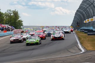 #18 Porsche 718 Cayman GT4 RS Clubsport of Eric Filgueiras and Steven McAleer, RS1, GT4 America, Pro-Am, SRO America, Watkins Glen International raceway, Watkins Glen, NY, July 2022..
 | SRO Motorsports Group