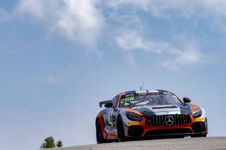 #35 Mercedes-AMG GT4 of Josh Hurley and Manny Franco, Conquest Racing, GT4 America, Silver, SRO America, Road America, Elkhart Lake, WI, August 2022
 | Brian Cleary/SRO
