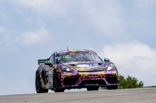 #66 Porsche 718 Cayman GT4 RS Clubsport of Derek DeBoer and Jason Alexandris, The Racers Group, GT4 America, Am, SRO America, Road America, Elkhart Lake, WI, August 2022
 | Brian Cleary/SRO