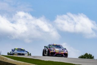 #66 Porsche 718 Cayman GT4 RS Clubsport of Derek DeBoer and Jason Alexandris, The Racers Group, GT4 America, Am, SRO America, Road America, Elkhart Lake, WI, August 2022
 | Brian Cleary/SRO