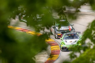 #18 Porsche 718 Cayman GT4 RS Clubsport of Eric Filgueiras and Steven McAleer, RS1, GT4 America, Pro-Am, SRO America, Road America, Elkhart Lake, WI, August 2022
 | Regis Lefebure/SRO