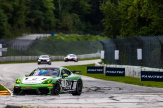 #18 Porsche 718 Cayman GT4 RS Clubsport of Eric Filgueiras and Steven McAleer, RS1, GT4 America, Pro-Am, SRO America, Road America, Elkhart Lake, WI, August 2022
 | Regis Lefebure/SRO