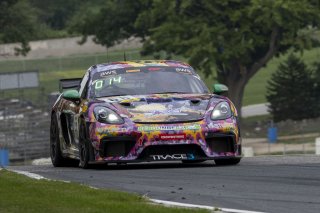 #66 Porsche 718 Cayman GT4 RS Clubsport of Derek DeBoer and Jason Alexandris, The Racers Group, GT4 America, Am, SRO America, Road America, Elkhart Lake, WI, August 2022
 | Brian Cleary/SRO