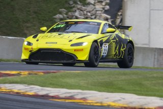 #55 Aston Martin Vantage AMR GT4 GT4 of Moisey Uretsky and Justin Piscitelli, Accelerating Performance, GT4 America, Pro-Am, SRO America, Road America, Elkhart Lake, WI, August 2022
 | Brian Cleary/SRO