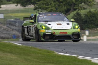 #18 Porsche 718 Cayman GT4 RS Clubsport of Eric Filgueiras and Steven McAleer, RS1, GT4 America, Pro-Am, SRO America, Road America, Elkhart Lake, WI, August 2022
 | Brian Cleary/SRO