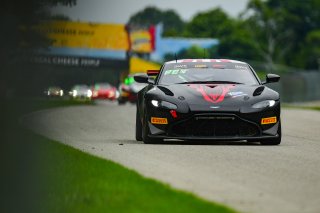 #50 Aston Martin Vantage AMR GT4 of Ross Chouest and Aaron Povoledo, Chouest Povoledo racing, GT4 America, Pro-Am, SRO America, Road America, Elkhart Lake, Wisconsin, August 2022.
 | Fred Hardy | SRO