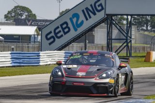 #83 Porsche718 Cayman GT4 RS Clubsport of Juan Martinez and Nelson Calle, RS1, GT4 America, Am, SRO America, Sebring International Raceway, Sebring, FL, September 2021.
 | Brian Cleary/SRO