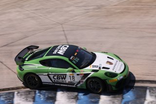 #18 Porsche 718 Cayman GT4 RS Clubsport of Eric Filgueiras and Steven McAleer, RS1, GT4 America, Pro-Am, SRO America, Sebring Int&rsquo;l Raceway, Sebring Florida, September 2022
 | Regis Lefebure/SRO