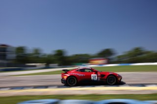 #50 Aston Martin Vantage AMR GT4 of Ross Chouest and Aaron Povoledo, Chouest Povoledo racing, GT4 America, Pro-Am, SRO America, Sebring Int&rsquo;l Raceway, Sebring Florida, September 2022
 | Regis Lefebure/SRO