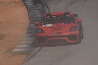 #427 Porsche 718 Cayman GT4 CLUBSPORT MR of Anthony Bartone and Andy Pilgrim, Regal Motorsports, GT4 America, Am, SRO America, Sebring Int’l Raceway, Sebring Florida, September 2022
 | Regis Lefebure/SRO