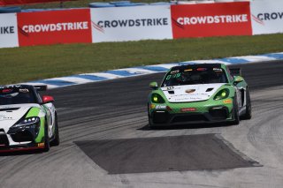 #18 Porsche 718 Cayman GT4 RS Clubsport of Eric Filgueiras and Steven McAleer, RS1, GT4 America, Pro-Am, SRO America, Sebring Int&rsquo;l Raceway, Sebring Florida, September 2022
 | Regis Lefebure/SRO