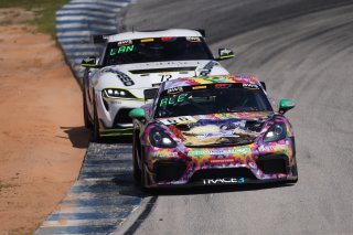 #66 Porsche 718 Cayman GT4 RS Clubsport of Derek DeBoer and Jason Alexandris, The Racers Group, GT4 America, Am, SRO America, Sebring Int’l Raceway, Sebring Florida, September 2022
 | Regis Lefebure/SRO