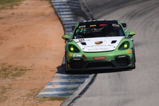 #18 Porsche 718 Cayman GT4 RS Clubsport of Eric Filgueiras and Steven McAleer, RS1, GT4 America, Pro-Am, SRO America, Sebring Int&rsquo;l Raceway, Sebring Florida, September 2022
 | Regis Lefebure/SRO