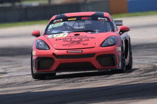 #427 Porsche 718 Cayman GT4 CLUBSPORT MR of Anthony Bartone and Andy Pilgrim, Regal Motorsports, GT4 America, Am, SRO America, Sebring Int’l Raceway, Sebring Florida, September 2022
 | Regis Lefebure/SRO