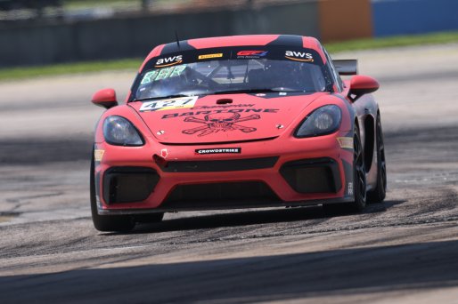 #427 Porsche 718 Cayman GT4 CLUBSPORT MR of Anthony Bartone and Andy Pilgrim, Regal Motorsports, GT4 America, Am, SRO America, Sebring Int’l Raceway, Sebring Florida, September 2022
 | Regis Lefebure/SRO