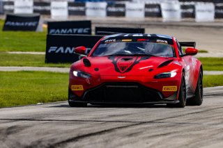 #50 Aston Martin Vantage AMR GT4 of Ross Chouest and Aaron Povoledo, Chouest Povoledo racing, GT4 America, Pro-Am, SRO America, Sebring Int&rsquo;l Raceway, Sebring Florida, September 2022
 | Regis Lefebure/SRO