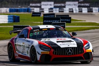 #34 Mercedes-AMG GT4 of Gavin Sanders and Michai Stephens, Conquest Racing/WF Motorsports, GT4 America, Silver, SRO America, Sebring Int’l Raceway, Sebring Florida, September 2022
 | Regis Lefebure/SRO