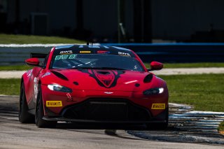 #50 Aston Martin Vantage AMR GT4 of Ross Chouest and Aaron Povoledo, Chouest Povoledo racing, GT4 America, Pro-Am, SRO America, Sebring International Raceway, Sebring, FL, September 2022.
 | Fabian Lagunas/SRO             