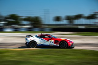 #15 Aston Martin Vantage AMR GT4 of Bryan Putt and Kenton Koch, BSPort Racing, GT4 America, Pro-Am, SRO America, Sebring International Raceway, Sebring, FL, September 2022.
 | SRO Motorsports Group